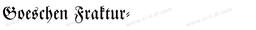 Goeschen Fraktur字体转换